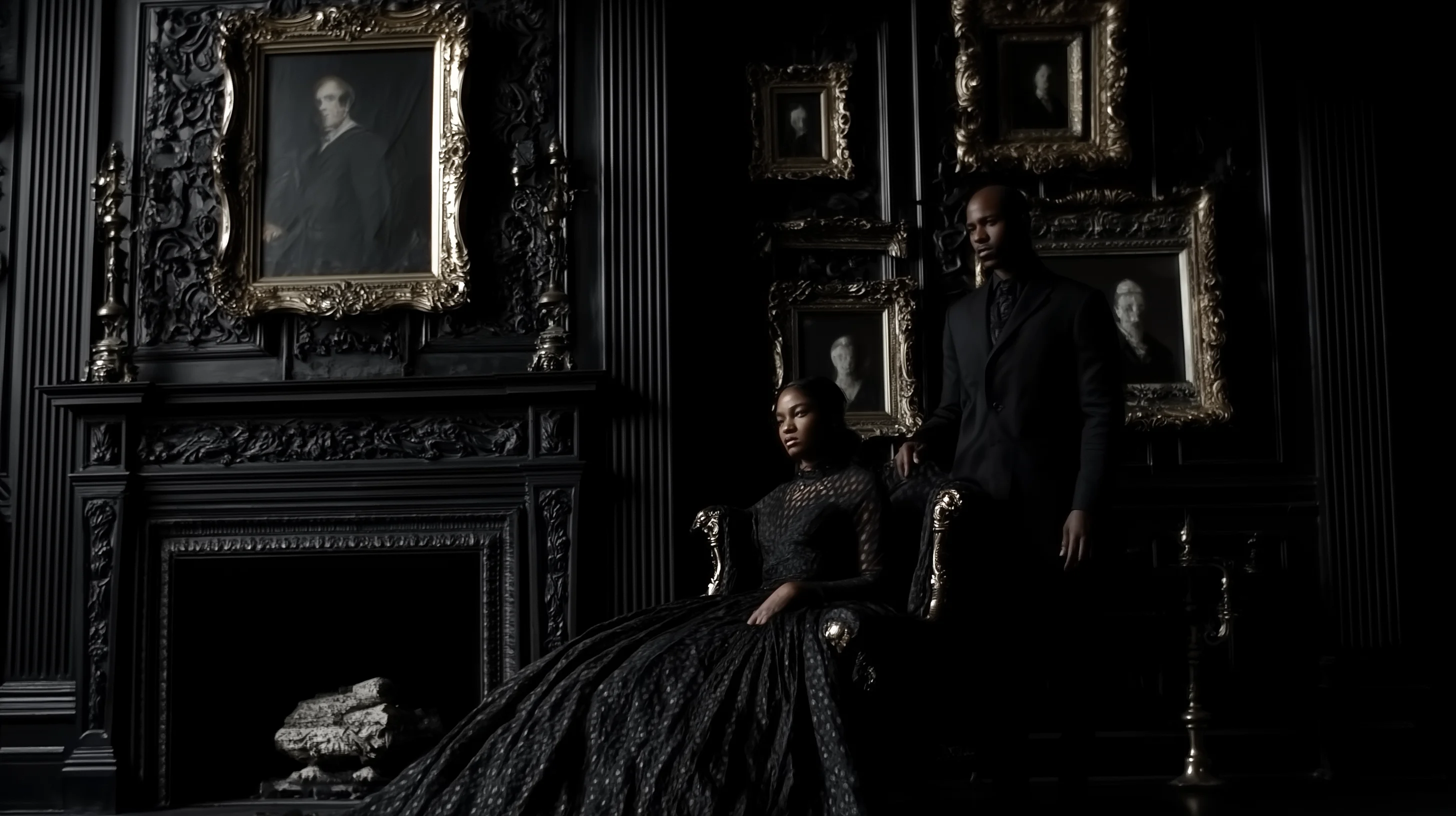 A dark house caught in hard flash, from the VVSVS Camera Obscura world