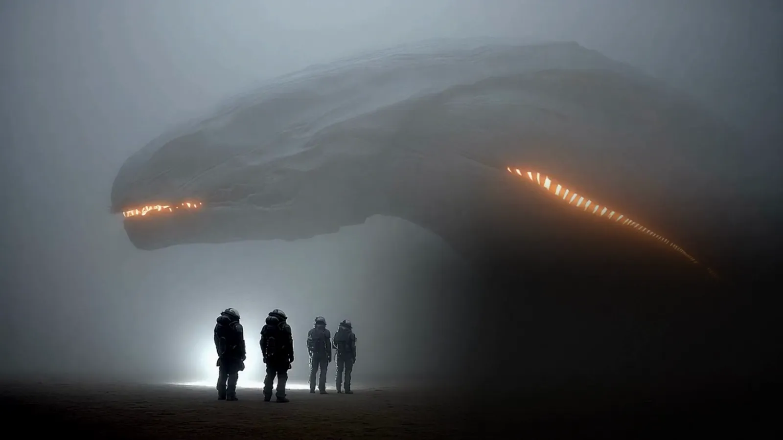 Starbase-01: an astronaut on a strange planet finds something ancient in the fog.