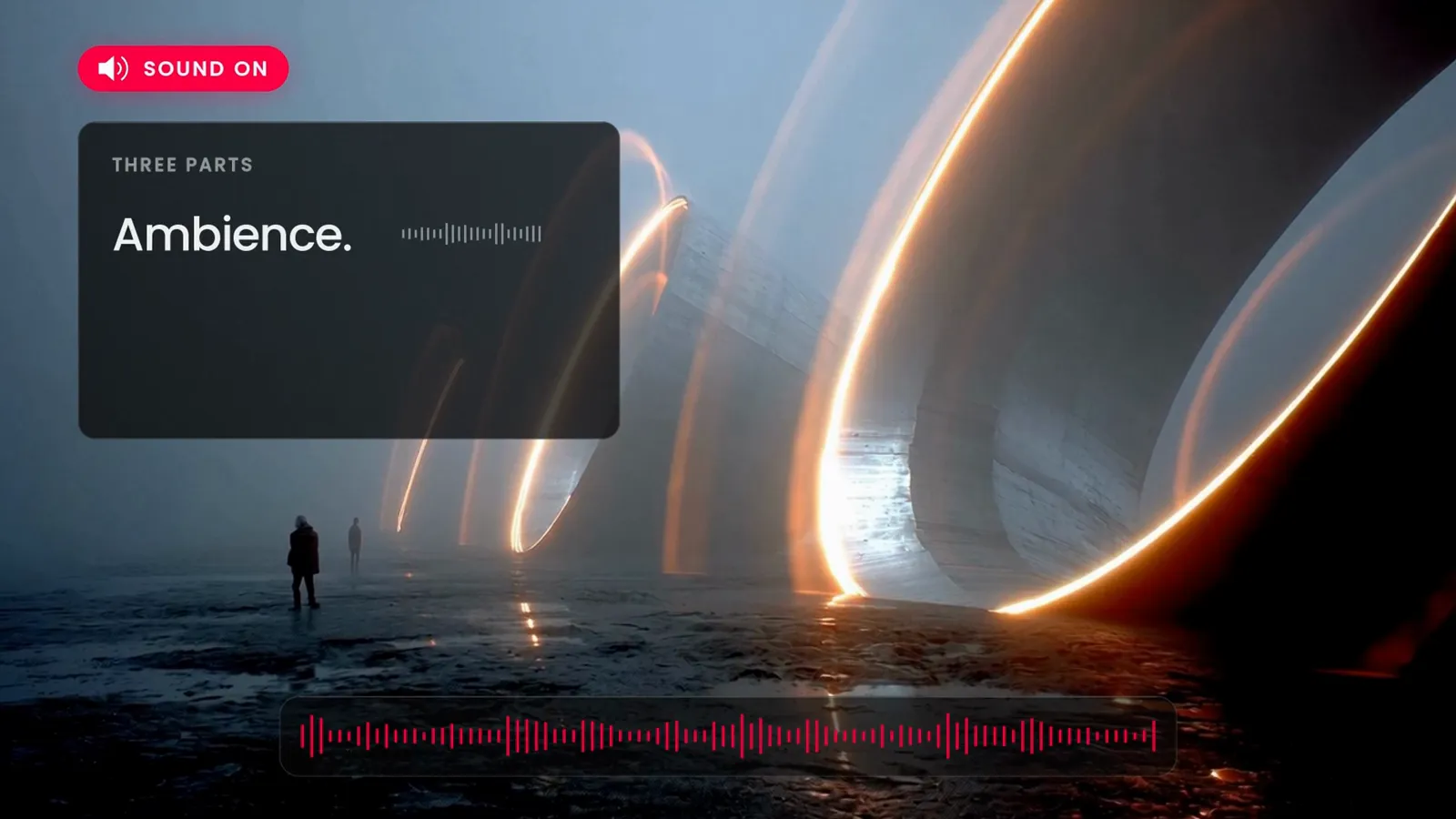 Ambience: the background sound of a place.